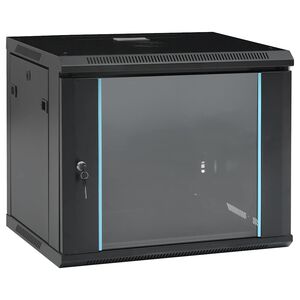 vidaXL 9U Sieninė komutacinė spinta, 600x450x510mm, 19", IP20