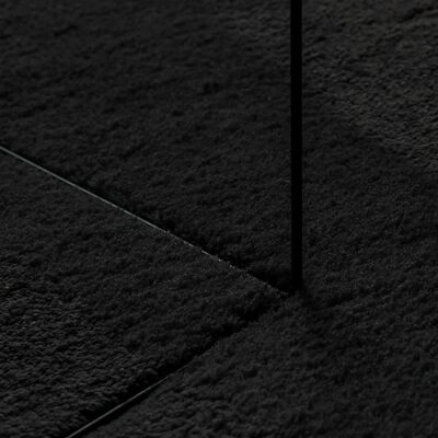 vidaXL Kilimas HUARTE, juodas, 60x110cm, trumpi šereliai