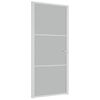 vidaXL Vidaus durys, baltos, 93x201,5cm, matinis stiklas ir aliuminis