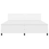 vidaXL Kiemas lova su čiužiniu su LED Balta 200 x 200 cm Dirbtinė oda