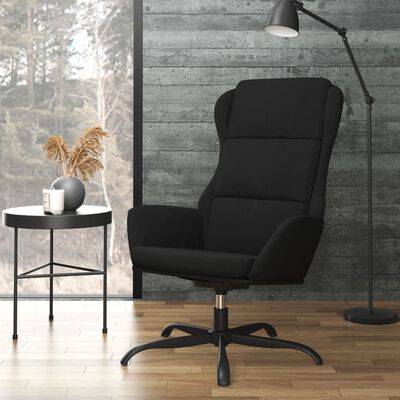 vidaXL Poilsio kėdė, juodos spalvos, dirbtinė versta oda