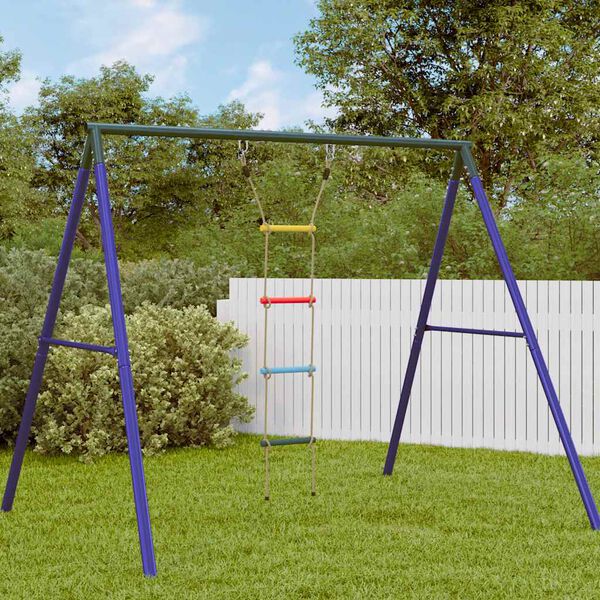 vidaXL Virvinės kopėčios vaikams su 4 laipteliais, įvairiaspalvės