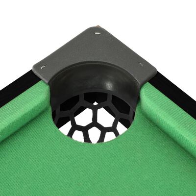 vidaXL Mažas biliardo stalas, juodas ir žalias, 92x52x19cm, 3 pėdos