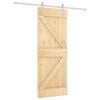 vidaXL Slankios durys Natūrali ir Balta 80 x 210 cm
