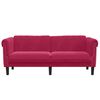 vidaXL Dvivietė sofa, raudonojo vyno spalvos, aksomas