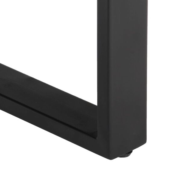 vidaXL Suoliukas, juodos ir rudos spalvos, 120cm, tikra ožkos oda