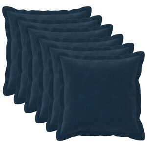 vidaXL Pagalvėlė 6 vnt. HOUTEN Mėlyna 30 x 30 cm Mikropluo&scaron;to flisas