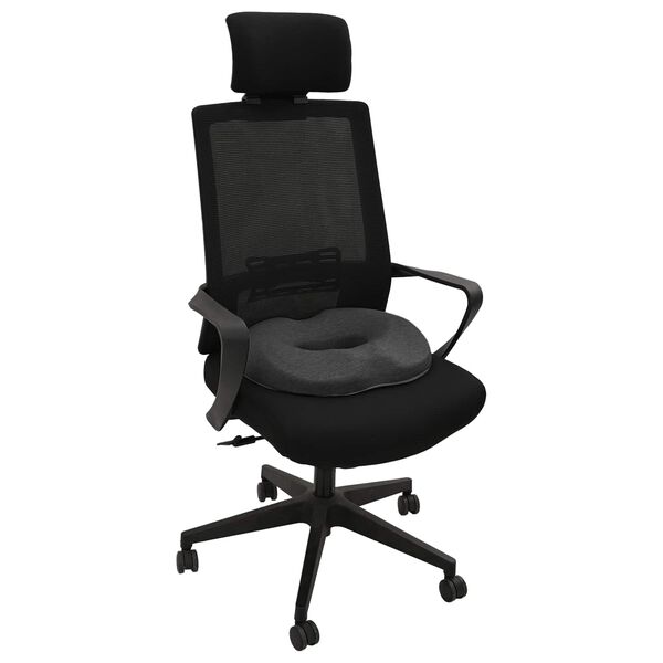 vidaXL Pagalvė su pagalve Tamsiai pilka 42 x 37 x 8 cm Medvilnė