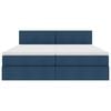 vidaXL Saugos lova su čiužiniu Mėlyna 100 x 200 cm Dirbtinė oda