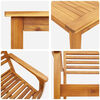 vidaXL Sodo valgomojo komplektas 7 pcs Ruda akacijos medienos masyvas