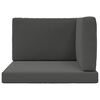 vidaXL Lauko sofa pagalvėlė 3 pcs Antracitas Poliesteris