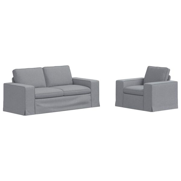 vidaXL Sofa 2 pcs &Scaron;viesiai pilka