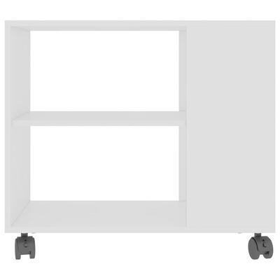 vidaXL Šoninis staliukas, baltos spalvos, 70x35x55cm, mediena