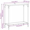 vidaXL Konsolinis stalas su lentyna juoda ąžuolo 75 x 30.5 x 75 cm