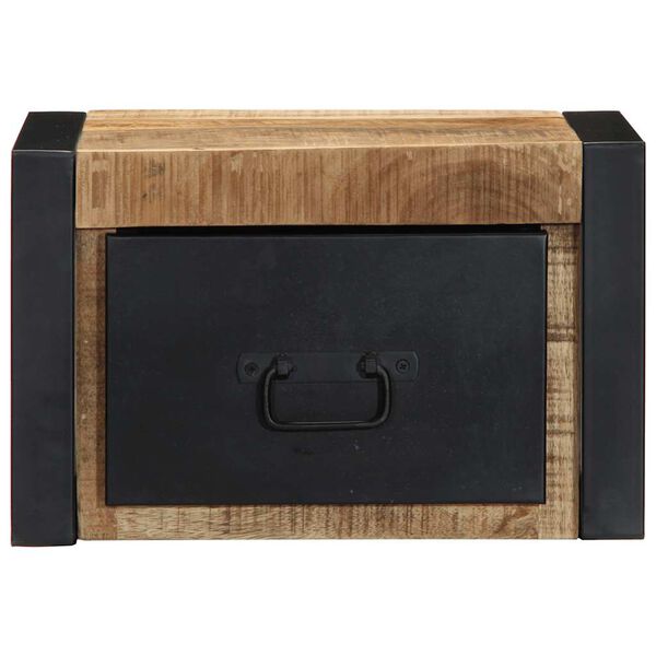 vidaXL Spintelė prie lovos 40x35x25 cm Tvirtas neapdorotas medis Mango