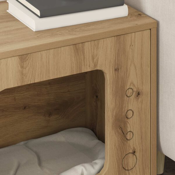 vidaXL Katės namelis Meistrų ąžuolas 51 x 30 x 42 cm Apdirbta mediena