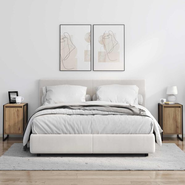 vidaXL Naktinis staliukas Meistrų ąžuolas 39,5 x 30 x 50 cm