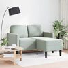 vidaXL dvivietė sofa su gultu L formos &scaron;viesiai pilka 125 cm Velvet