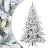 vidaXL Dirbtinė Sulankstoma Kalėdų Eglutė Balta 240 cm PVC ir Plienas