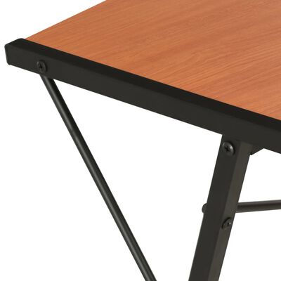 vidaXL Rašomasis stalas su lentyna, juodas ir rudas, 116x50x93cm