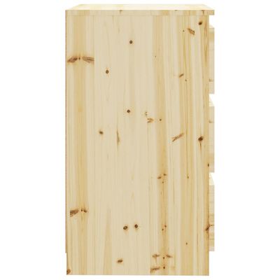 vidaXL Naktinė spintelė, 60x36x64cm, eglės medienos masyvas