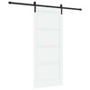 vidaXL Slankios durys 86 x 198,5 cm Apdirbta mediena Balta ir juoda