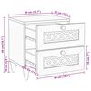 vidaXL &Scaron;alia lovos spintelė su stalčių Smėlio 40 x 33 x 46 cm