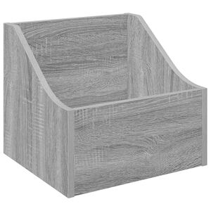 vidaXL LP įra&scaron;ų dėžutė Pilka Sonoma 37 x 33 x 32 cm Apdirbta mediena