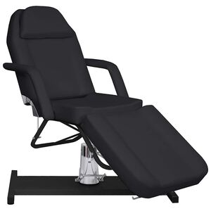 vidaXL Masažinis stalas, juodos spalvos, 180x62x(87-112)cm
