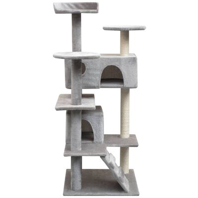 vidaXL Draskyklė katėms su stovais iš sizalio, 125 cm, pilka