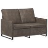vidaXL Dviejų vietų sofa Tamsiai pilka 130 x 81 x 82 cm Dirbtinė zom&scaron;a
