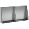 vidaXL Sienelė 2 vnt. 40 x 12 x 30 cm Galvanizuotas plienas Sidabrinė