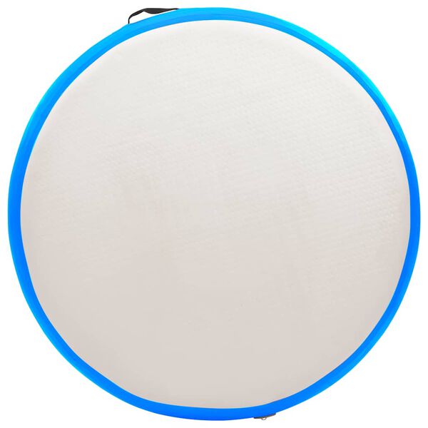 vidaXL Gimnastikos kilimėlis su pompa, mėlynas, 100x100x15cm, PVC