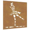 vidaXL Sodo sienos dekoracija, 55x55cm, corten plienas, balerina