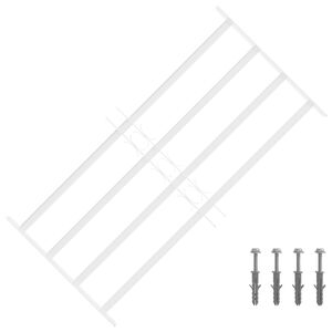 vidaXL Saugumo grotelės langams su 4 kryžmėmis 3 vnt. 63-114 cm