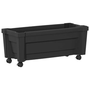 vidaXL Calypso vazonas su ratukais Antracito 79 x 35 x 33 cm PP