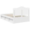 vidaXL Lovos rėmas Balta 120 x 190 cm Kietos pušies mediena