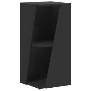 vidaXL &Scaron;oninis lentynas Juoda 33 x 32 x 70,5 cm Apdirbta mediena