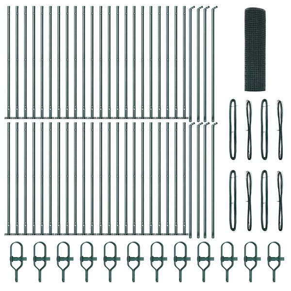 vidaXL Tvorelės stulpas Žalia 100 x 0,5 m (25 x 25 mm tinklelis)