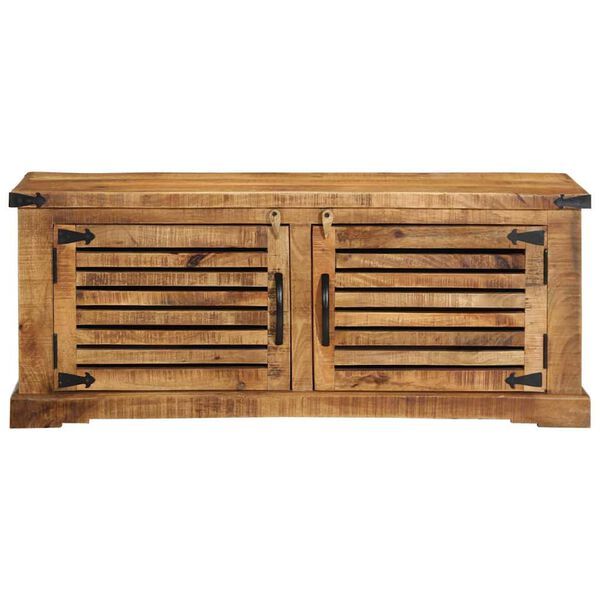 vidaXL Batu skrynia Ruda 110 x 38 x 45 cm Kietas mango medis