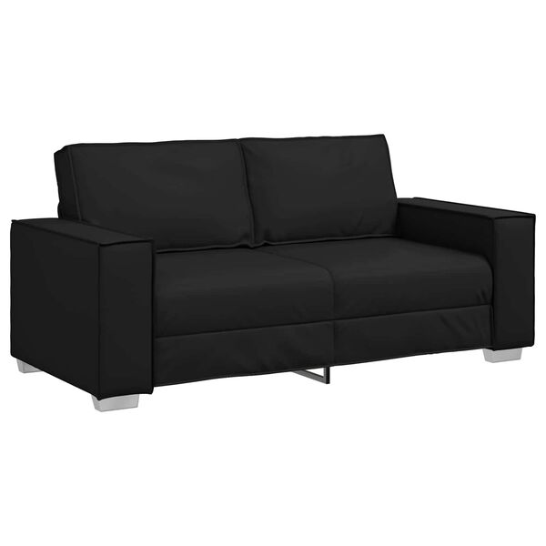 vidaXL Sofa Juoda 180 x 78 x 84 cm audinys
