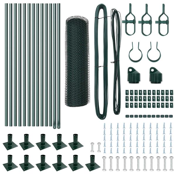 vidaXL Tvorelės stulpas Žalia 25 x 0,4 m (25 mm tinklas)