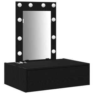 vidaXL Makiažo stalas Juoda 60 x 40 x 70 cm Apdirbta mediena