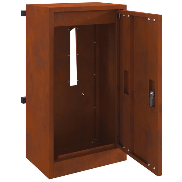 vidaXL mailbox su saugykla su durimis Rūdijanti 30 x 20 x 55 cm