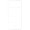 vidaXL Stumdomos durys, baltos, 90x205cm, ESG stiklas ir aliuminis