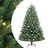 vidaXL Dirbtinė Sulankstoma Kalėdų Eglutė Žalia 210 cm PVC ir metalas