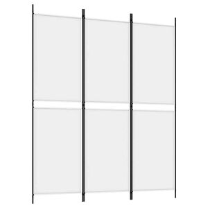 vidaXL Kambario pertvara, 3 dalių, baltos spalvos, 150x180cm, audinys