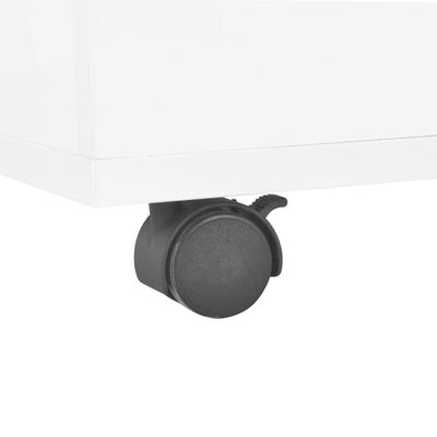 vidaXL Kavos staliukas, baltos spalvos, 60x60x35cm, labai blizgus