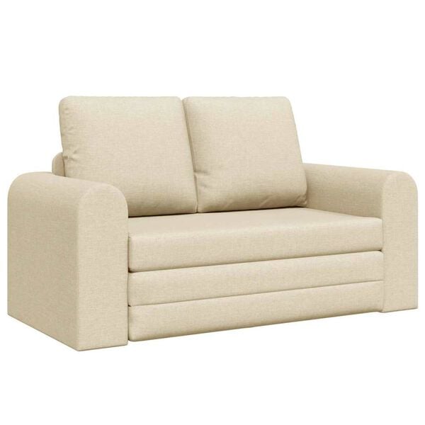 vidaXL Sofa lova 60cm Kreminė audinys