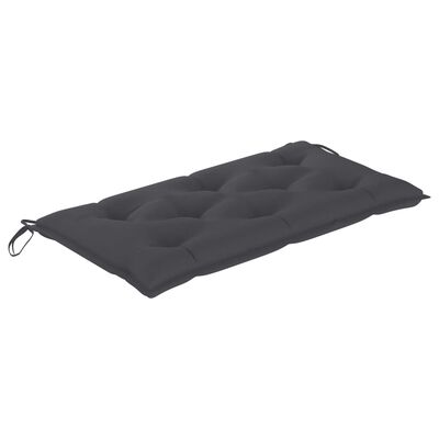 vidaXL Sodo suoliukas su antracito spalvos pagalvėle, 112cm, tikmedis